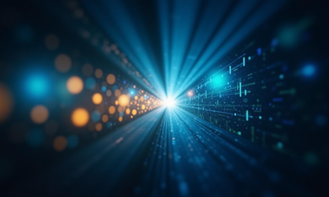 Abstract light patterns symbolizing learning